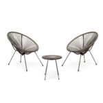 Outlet - Indra String Bistro Set - Grey - Image 9