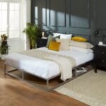 Indy King Size Platform Bed - Grey Metal - Image 4