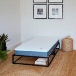 Indy Single Platform Bed with Mattress - Black Metal - Image 2