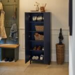Jack Geometric Large Shoe Cabinet - 2 Door - Blue - Image 2