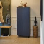 Jack Geometric Large Shoe Cabinet - 2 Door - Blue
