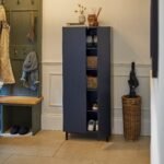 Jack Geometric Large Shoe Cabinet - 2 Door - Blue - Image 3