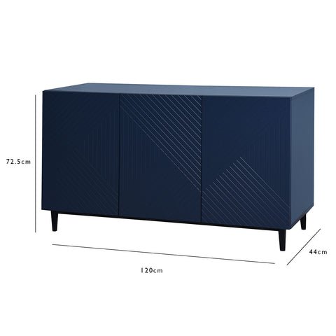 Outlet - Jack Sideboard - Geometric Midnight Blue 1 Jack Sideboard Blue