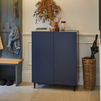 Jack Small Shoe Cabinet - Geometric - Blue