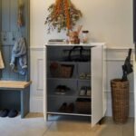 Outlet - Jack Small Shoe Cabinet - Geometric - White - Image 2