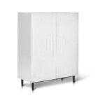 Outlet - Jack Small Shoe Cabinet - Geometric - White - Image 3