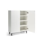 Outlet - Jack Small Shoe Cabinet - Geometric - White - Image 5