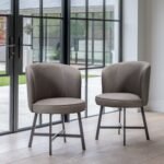 Outlet - Jacob Dining Chairs - Set of 2 - Steel Grey & Black