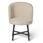 Jacob Sand Dining Chairs - Set of 2 - Black Legs - Image 8