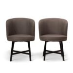 Outlet - Jacob Dining Chairs - Set of 2 - Steel Grey & Black - Image 4