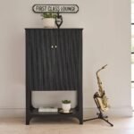 Outlet - Jade 2 Door Tall Cabinet - Black