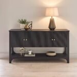 Outlet - Jade 4 Door Large Sideboard - Black