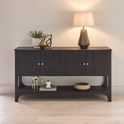 Jade 4 Door Large Sideboard - Black