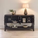 Jade 4 Door Large Sideboard - Black - Image 4