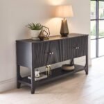 Jade 4 Door Large Sideboard - Black - Image 10