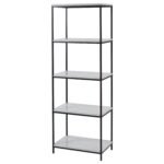 Jay Marble and Black Tall Bookcase - Image 4