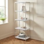 Outlet - Jay Bookcase - Marble Effect & Chrome