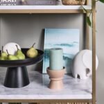 Jay Marble and Gold Tall Bookcase - Image 2