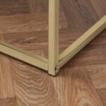 Outlet - Jay Coffee Table & Side Table Set - Marble Effect & Gold - Image 4