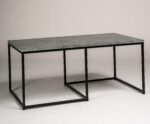 Jay Concrete Effect Coffee Table - Black Frame - Image 2