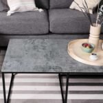 Jay Concrete Effect Coffee Table - Black Frame - Image 6