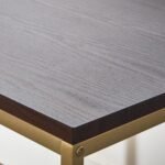 Outlet - Jay Coffee Table - Walnut Effect & Brass - Image 4