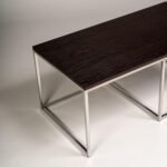 Jay Walnut Coffee Table - Chrome Frame - Image 5