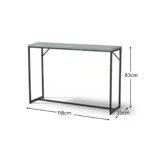 Jay Concrete Effect Console Table - Black Legs - Image 6