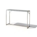 Jay Concrete Effect Console Table - Chrome Legs - Image 4