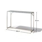 Jay Concrete Effect Console Table - Chrome Legs - Image 5