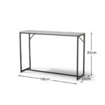 Jay Marble Effect Console Table - Black Legs - Image 5