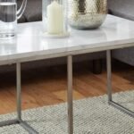 Jay Large Marble Effect Coffee Table - Chrome Frame - Image 3