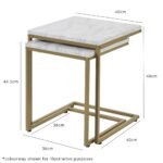 Jay Marble Effect Nest of Tables - Chrome Frame - Image 8