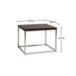 Jay Walnut Side Table - Chrome Frame - Image 10