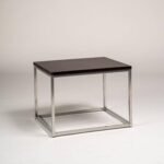 Jay Walnut Side Table - Chrome Frame - Image 3