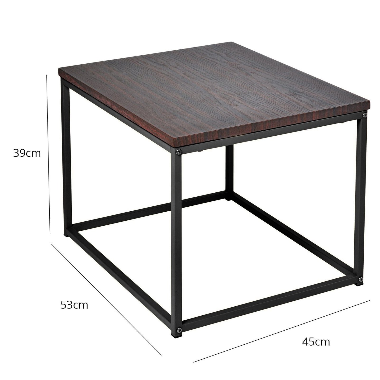 Outlet - Jay Side Table - Walnut Effect & Black 1 jay_side_table_black - Laura James
