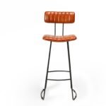 Outlet - Jayden Bar Stool - Set of 2 - Tan Leather - Image 4