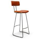 Outlet - Jayden Bar Stool - Set of 2 - Tan Leather - Image 6
