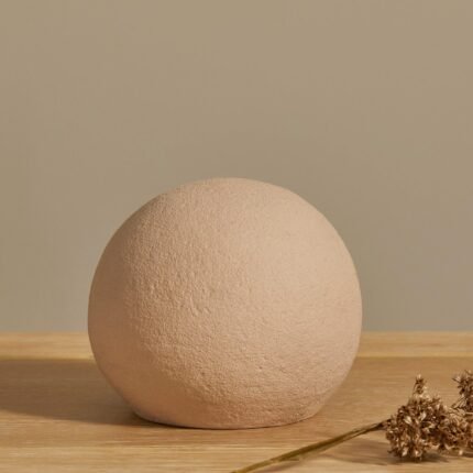 Kelton 11cm Ceramic Ball Ornament - Taupe