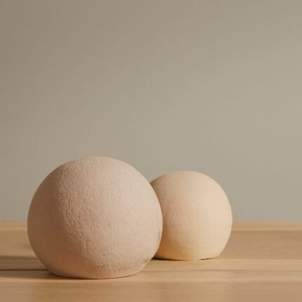 Outlet - Kelton 9cm Ceramic Ball Ornament - Taupe