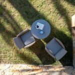 Kemble 2 Seater Rattan Garden Bistro Outdoor Dining Set - Natural Brown - Image 5