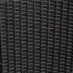 Kemble 4 Seater Rattan Round Garden Dining Set with Grey Parasol - Black Weave - Image 9