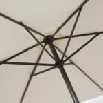 Kemble 4 Seater Rattan Round Garden Dining Set with Cream Parasol - Natural Brown - Image 14