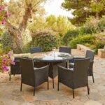 Outlet - Kemble 6 Seater Garden Round Dining Table - Black - Image 2