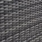 Kemble 6 Seater Rattan Round Dining Set with Cream LED Premium Parasol & Parasol Rain Cover - Grey - Image 12