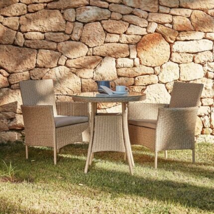 Kemble Bistro Outdoor Dining Table - Natural Brown