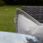 Kemble 8 Seater Rattan Round Garden Dining Set - Grey - Image 7