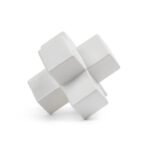 Outlet - Kinsley 15cm Ceramic Abstract Ornament - White - Image 3