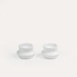 Kinsley 9cm Ceramic Tea Light Holder - Set of 2 - White - Image 3