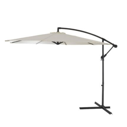 Lean Over 2.9m Round Parasol - Cream